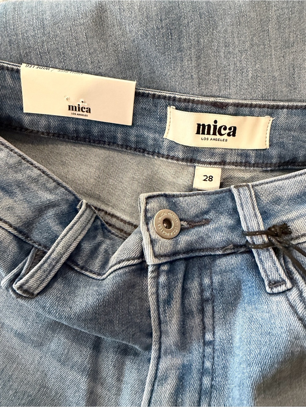 Mica Wide Leg Jean Womens Size 28 Light Wash Stretch Comfortable Denim New - Picture 12 of 16